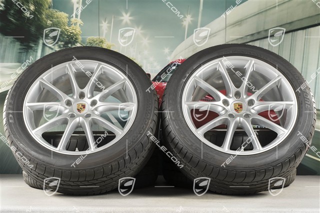 20-inch Cayenne Coupé Design summer wheel set, rims 9J x 20 ET50 + 10,5J x 20 ET55 + NEW Bridgestone Dueler H/P Sport summer tyres 275/45 R20 + 305/40 R20, with TPMS