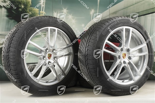 20-inch Cayenne Sport winter wheel set, rims 9J x 20 ET50 + 10,5J x 20 ET64 + Continental winter tyres 275/45 R20 + 305/40 R20, with TPMS