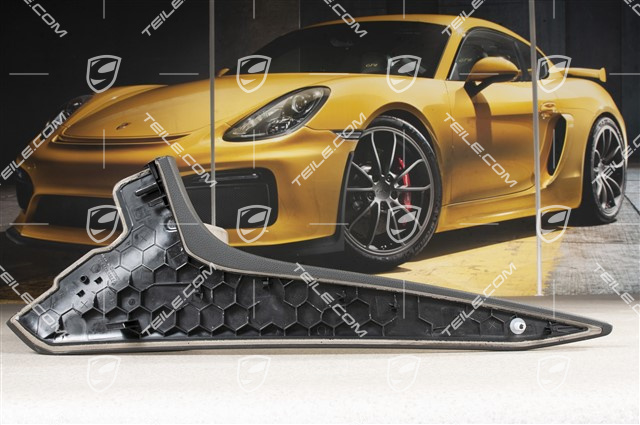 Centre console cover, Lateral, Black, R