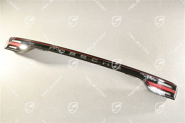 Rear light covering, center, Porsche logo in Silver, USA version