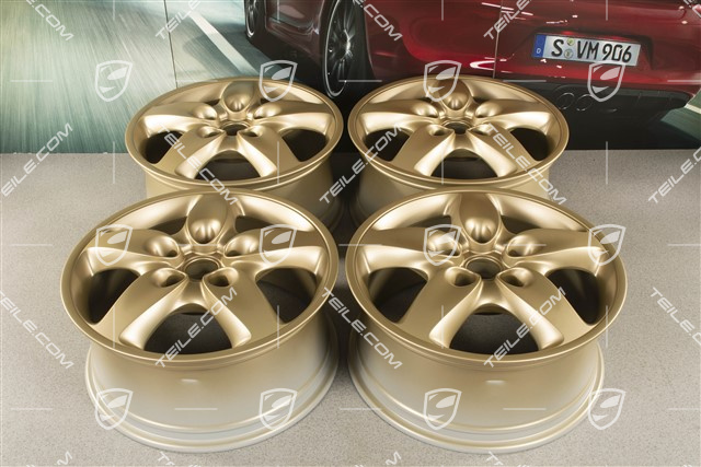 18-inch Cayenne Turbo wheel set, Aurum satin mat