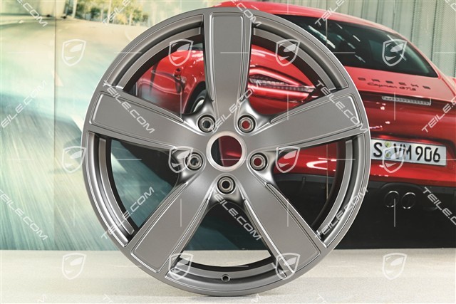 20" Komplet felg Carrera Sport, 8,5J x 20 ET57 + 10,5J x 20 ET51, platynowy satynowy półmat