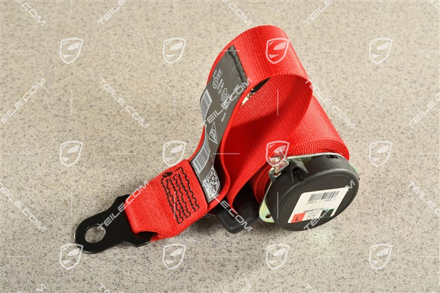 Targa, Seat belt, rear, Guards Red, L