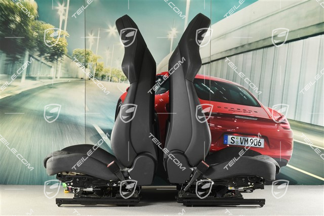 Sport seats, el. adjustment, GTS, leather/alcantara, Black, set (L+R)