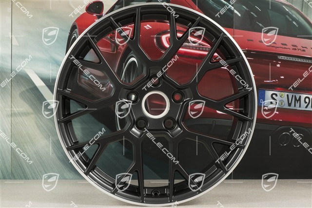 20+21" Komplet felg RS Spyder, felgi: przednie 8,5J x 20 ET50 + tylne 11,5J x 21 ET67, czarny satynowy półmat