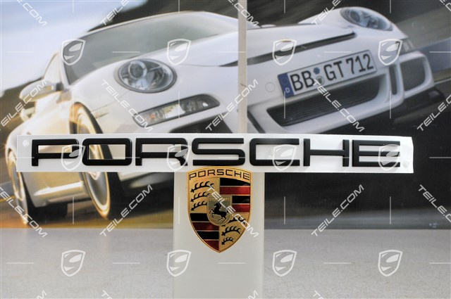 Logo "PORSCHE", GTS, black Logo "PORSCHE", GTS, black