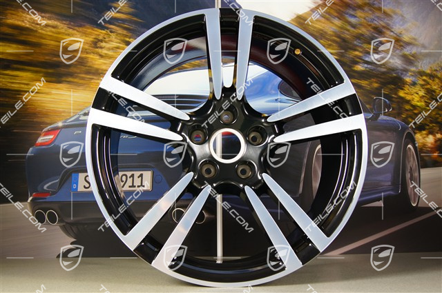 21-inch Turbo II wheel, 10J x 21 ET50, black high gloss