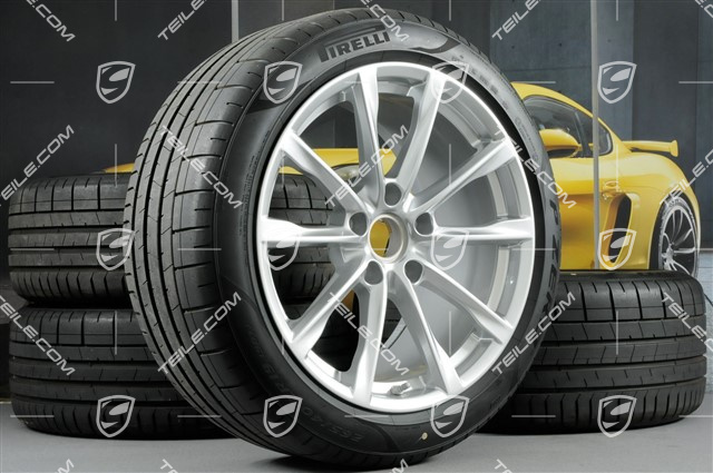 19" Boxster S Sommerräder Satz, Felgen 8J x 19 ET57 + 10J x 19 ET45 + NEUE Pirelli P Zero Sommerreifen 235/40 R19 + 265/40 R19