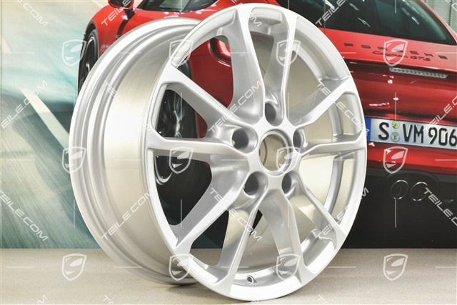 18'' Felga Cayenne Facelift 2014->, 8J x 18 ET 53, brylantowa srebrna