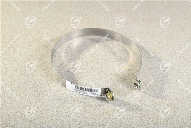 Exhaust silencer  tensioning / restraining strap