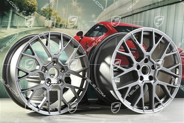 20+21" RS Spyder komplet felg, 8,5J x20 ET50 + 11,5J x 21 ET79, Darksilver