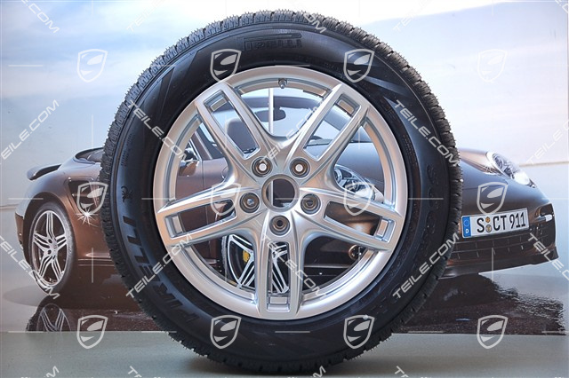 19-inch Cayenne Turbo winter wheel set, wheels 8,5 J x 19 ET59 + Pirelli tyres 265/50 R19, with TPMS sensors