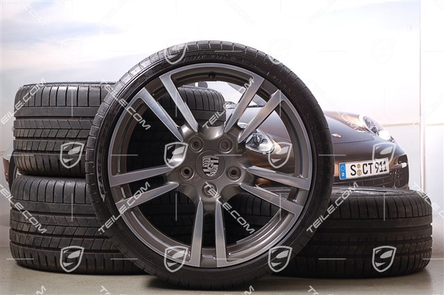 19" Sommerräder Satz "911 Turbo II", Felgen 8J x 19 ET57, 9,5J x 19 ET46 + Reifen 235/35 ZR19 + 265/35 ZR19