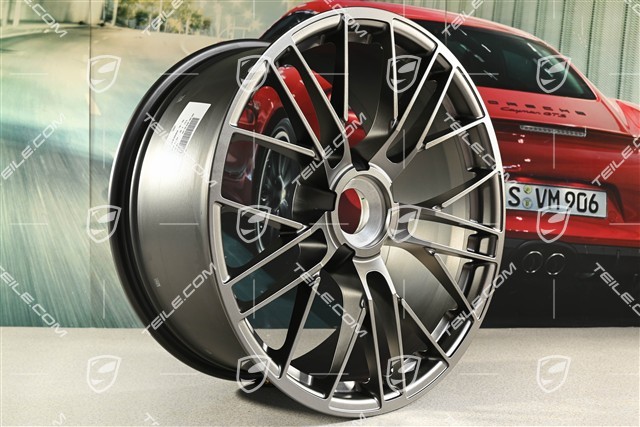 20" Felga Turbo S, 9,5J x 20 ET44, centralne mocowanie, Turbonite / rhodium grey