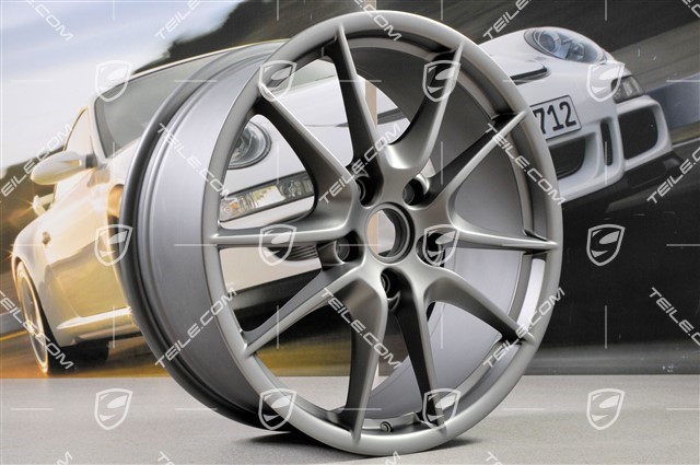 20" Komplet felg Carrera S III, 8,5J x 20 ET51 + 11J x 20 ET52, platynowy półmat satyna