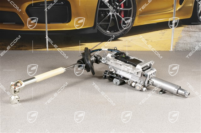 Steering column, complete with steering shaft