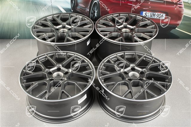 20+21" RS Spyder komplet felg, 8,5J x20 ET50 + 11,5J x 21 ET79, Platinum satynowy półmat