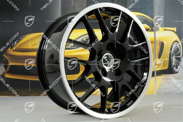 20-inch RS Spyder wheel rim set, 9,5J x 20 ET65 + 10,5J x 20 ET65, for winter tires, black high gloss + silver
