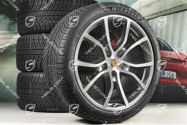 21-inch Cayenne COUPE Exclusive Design winter wheel set, rims 9,5J x 21 ET46 + 11,0J x 21 ET49 + Michelin Pilot Alpin 5 winter tyres 275/40 R21 + 305/35 R21, with TPMS