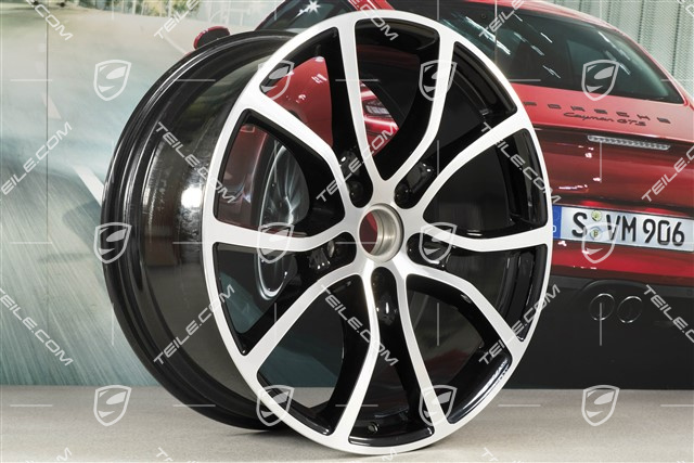 21" Felge Cayenne Exclusive Design, 9,5J x 21 ET46, schwarz hochglanz