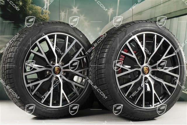 20" Turbo S Aero Design Winterräder Satz, Felgen 9J x 20 ET54 + 11J x 20 ET60 + Pirelli Winterreifen 245/45 R20 + 285/40 R20
