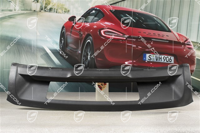 Rear bumper lower cover, for stainless steel cover, Detachable trailer coupling, Satin black