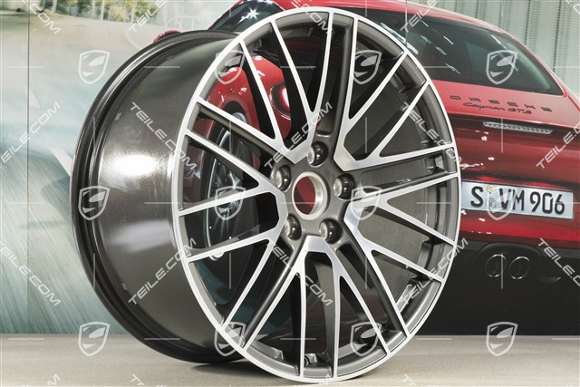 21" Felga Turbo V, 11J x 21 ET66, Titan