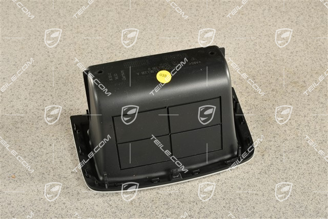 Tray, centre console, rear, Satin aluminium