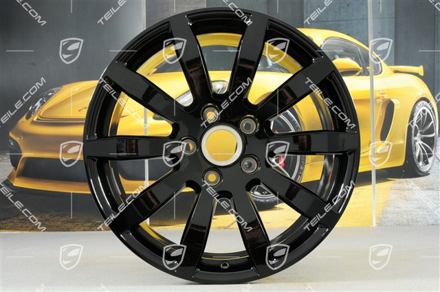 19-inch Cayenne S wheel rim, 9,5J x 19 ET54, black high gloss 19-inch Cayenne S wheel rim, 9,5J x 19 ET54, black high gloss