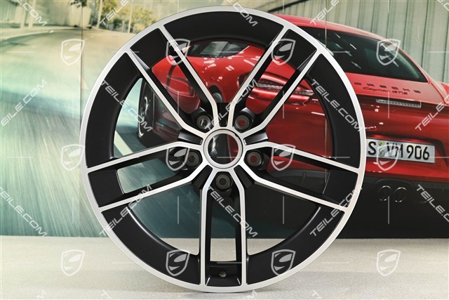 20"+21" Carrera Exclusive Design Felgensatz, Felgen 8,5J x 20 ET50 + 11,5J x 21 ET79, schwarz seidenmatt