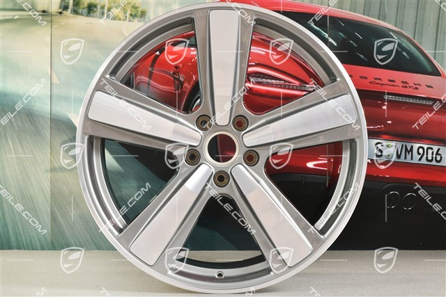 22-inch wheel rim, Exclusive Design Sport, 11,5J x 22 ET61, Platinum Silver