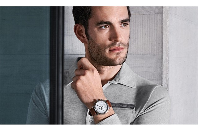Classic Kollektion, Chronograph, Limited Edition, silber/cognac/grau
