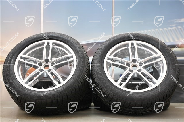 19-inch "Macan Sport" winter wheels set, rims 8,5J x 19 ET21 + 9J x 19 ET21 + NEW Dunlop winter tyres 235/55 R19 + 255/50 R19, with TPMS