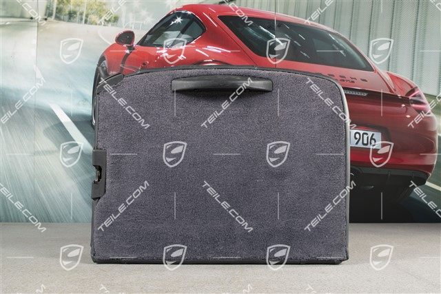 Back seat backrest, Draped leather, metropole blue, Coupe, L
