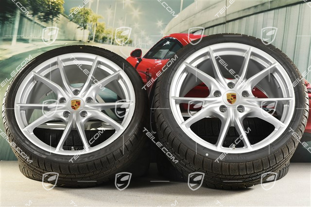 20" Winterräder Satz Carrera S (IV), Felgen 8,5J x 20 ET49 + 11J x 20 ET78 + Pirelli Sottozero II Winterreifen 245/35 R20 + 295/30 R20