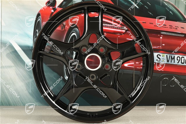 19-inch wheel Carrera S, S+M, 8J x 19 ET57, black high gloss