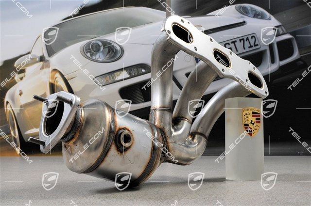 Exhaust manifold with catalytic converter, R Exhaust manifold with catalytic converter, R