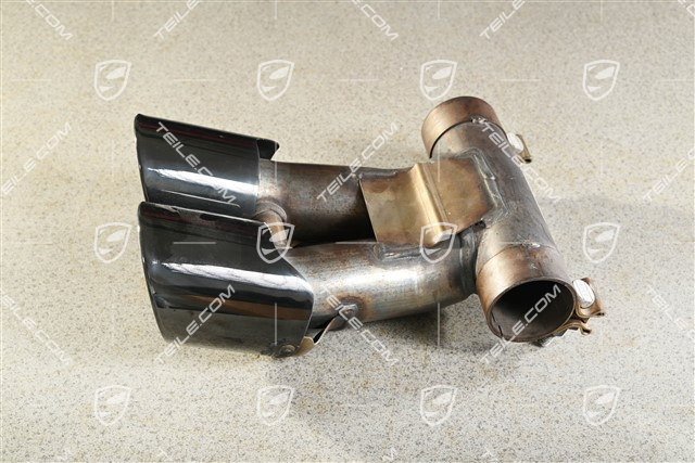 Exhaust pipe end, round, for standard exhaust, GTS, (dented)