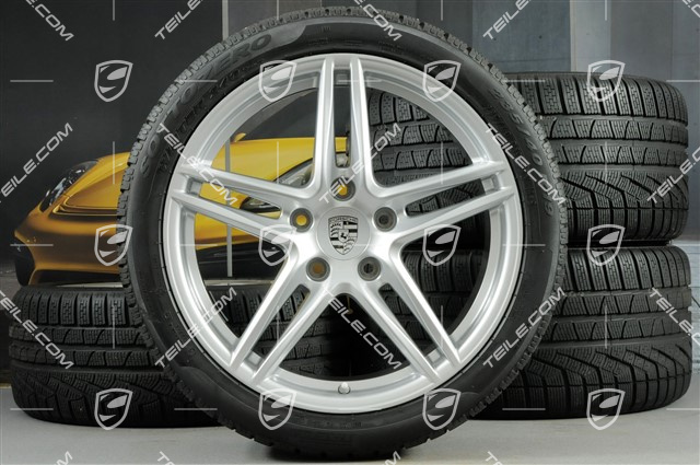 19-inch winter wheels set "Carrera", rims 8,5J x 19 ET50 + 11J x 19 ET77 + NEW Pirelli Sottozero II winter tyres 235/40 R19 + 295/35 R19