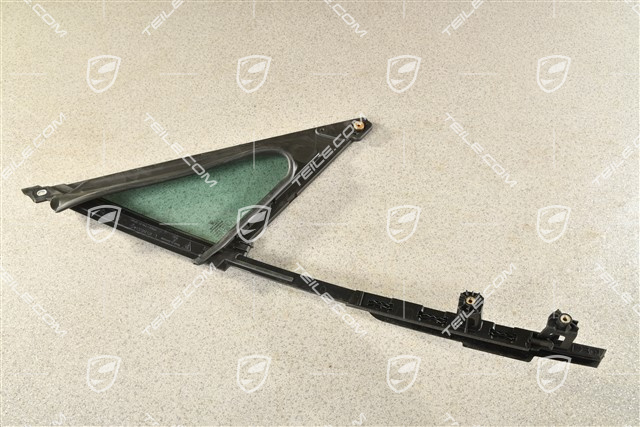 Door / side window, triangular, front, Green heat-insulating glass, L