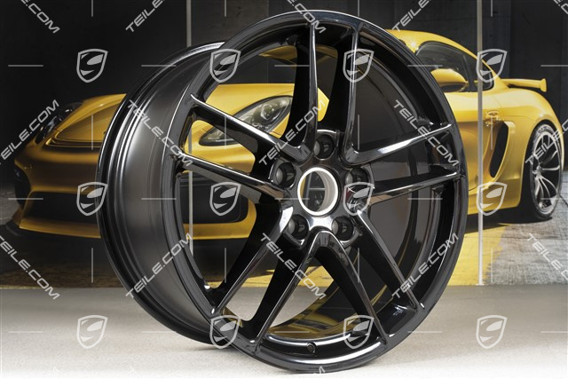 19-inch Panamera Turbo II wheel set, 10J x 19 ET61 + 9J x 19 ET60, black high gloss