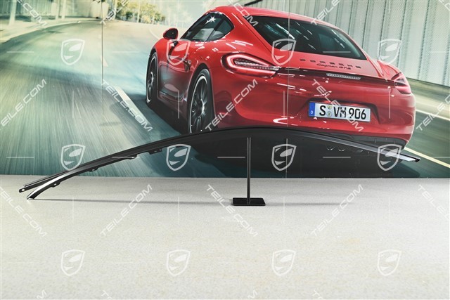 Trim strip, front roof frame, Black matte, R