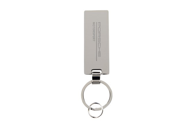Porsche Crested leather keyring, 911 Spirit 70 Collection, Pascha fabric pattern Porsche Crested leather keyring, 911 Spirit 70 Collection, Pascha fabric pattern