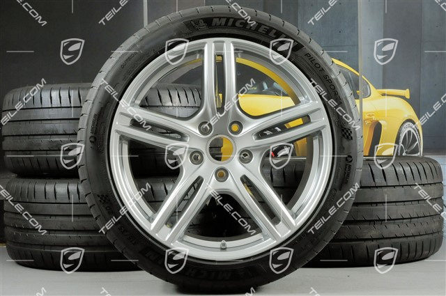 20" Panamera Turbo Sommerräder, Felgen 9,5J x 20 ET71 + 11,5J x 20 ET68 + Michelin Sommerreifen 275/40 ZR20 + 315/35 ZR20, mit RDK-Sensoren