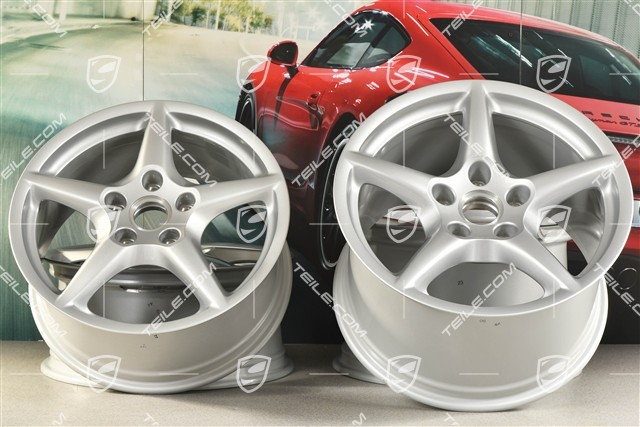 18" Komplet felg Carrera III, 8J x 18 ET57 + 11J x 18 ET51, C4 / C4S