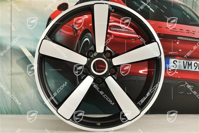 21-inch Carrera Exclusive wheel rim, 12J x 21 ET70 in black satin-mat