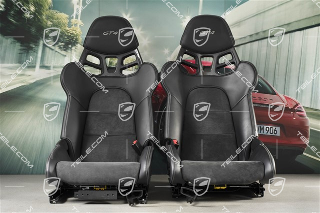 Schalensitze, Carbon, Leder+Alcantara, Schwarz, GT4 Schriftzug, Satz, L+R