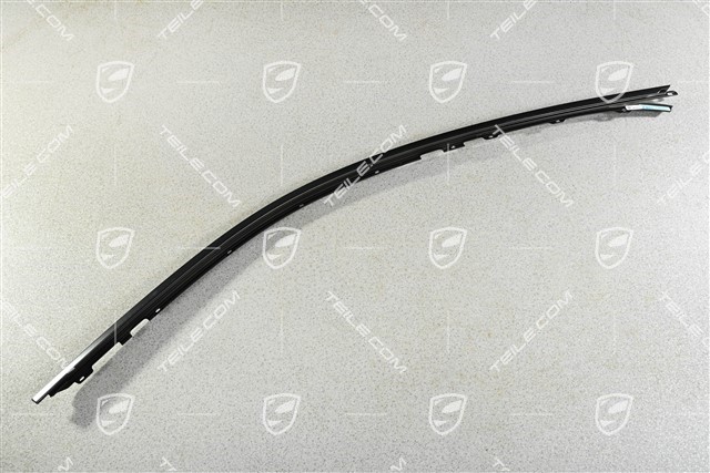 Trim strip, front roof frame, Black matte, R
