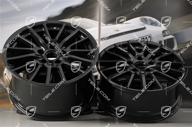 19-inch SportDesign wheel set, black, 8J x 19 ET57+ 11J x 19 ET67