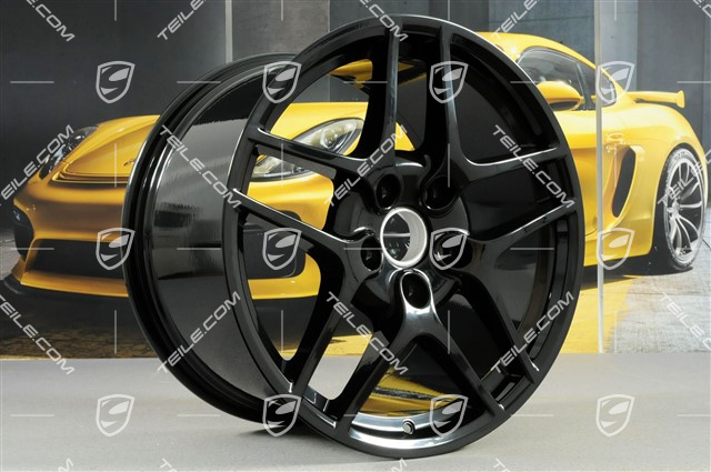 19-inch Carrera S II (Facelift) wheel set, 8J x 19 ET57 + 11J x 19 ET67, black